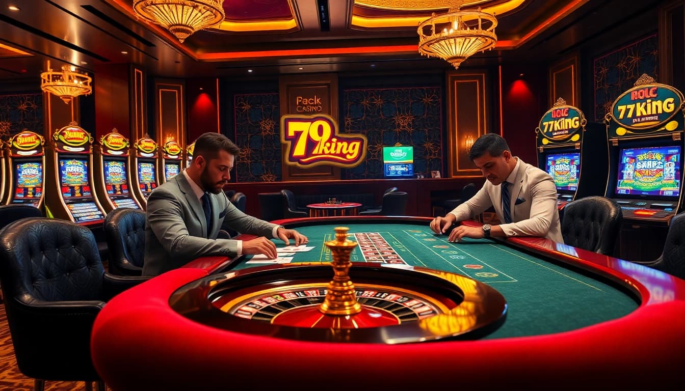 Experience the thrill of winning at 79king's luxurious casino games, featuring vibrant tables and jackpots.