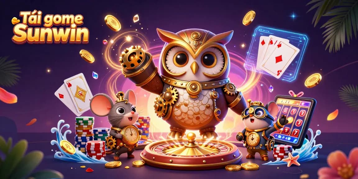 Spin to win with Tải game Sunwin, featuring a colorful casino scene with games and vivid elements.