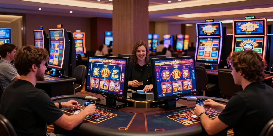 Players engaging with credit cards at top casinos from https://crownwoods.org.uk, showcasing excitement, games, and vibrant promotions.