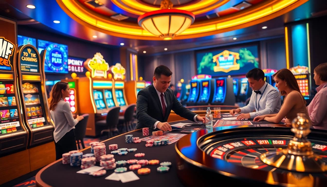 Enjoying thrilling games at https://dn882.pro/ featuring vibrant casino tables and exciting gambling action.