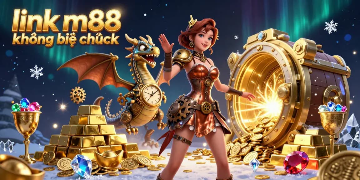 Trải nghiệm sự hồi hộp tại link m88 không bị chặn với một môi trường casino steampunk động, có những kho báu vàng và các yếu tố kỳ diệu.