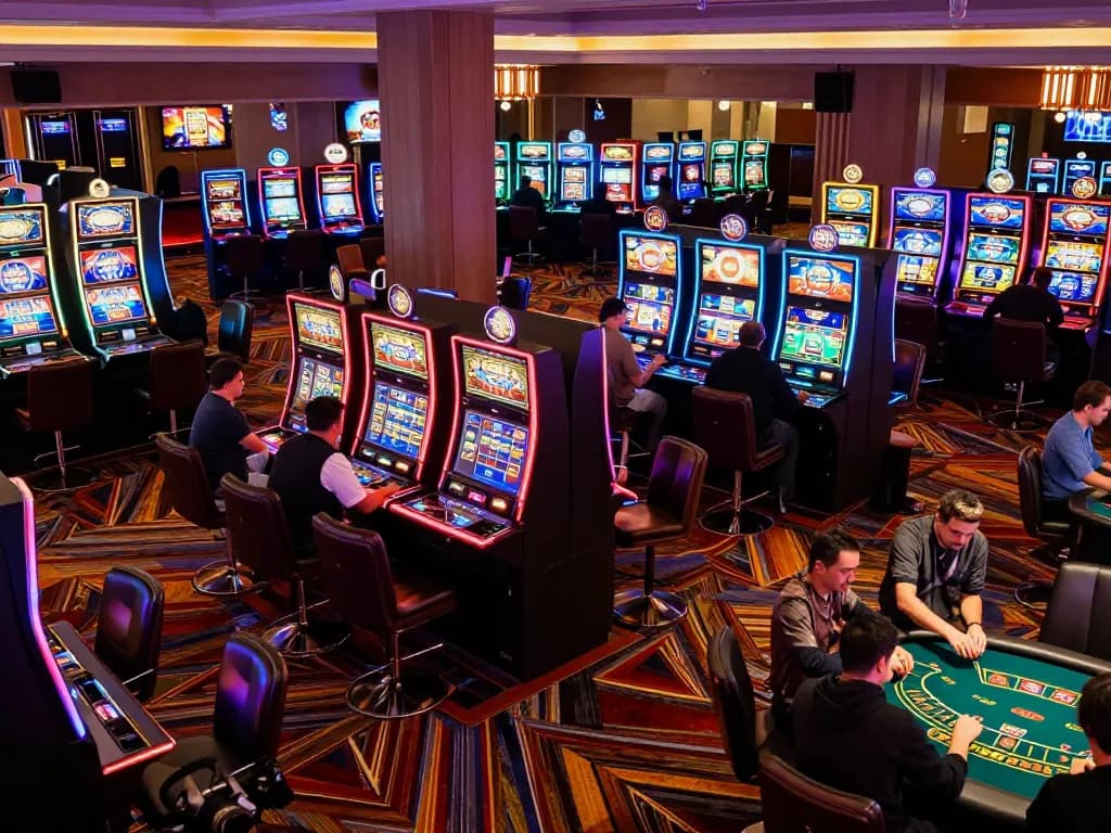 Players enjoying thrilling gaming at DH88 casino with vibrant slot machines and exciting atmosphere