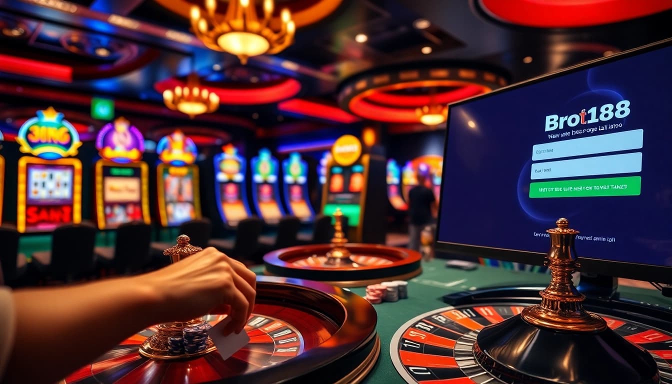 Experience excitement with bro138 login at a vibrant casino table full of action.