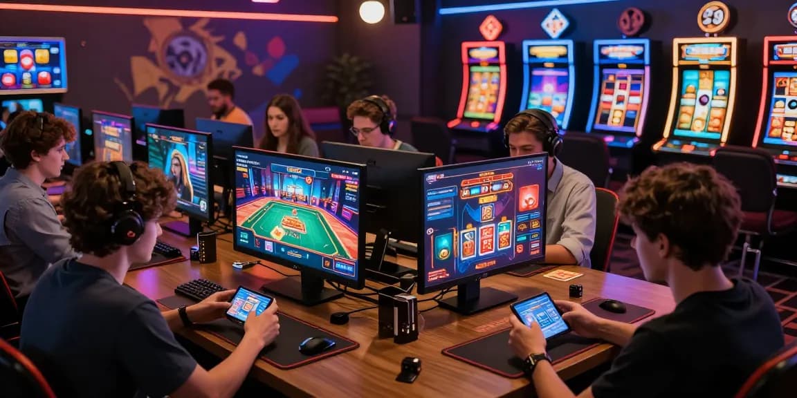 Engaging players enjoying 68gamebai online gaming experience with vibrant graphics.