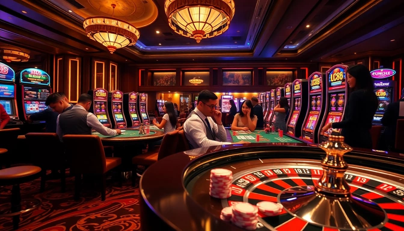 Experience the thrill of gambling at LC88 casino with engaging games and vibrant atmosphere.