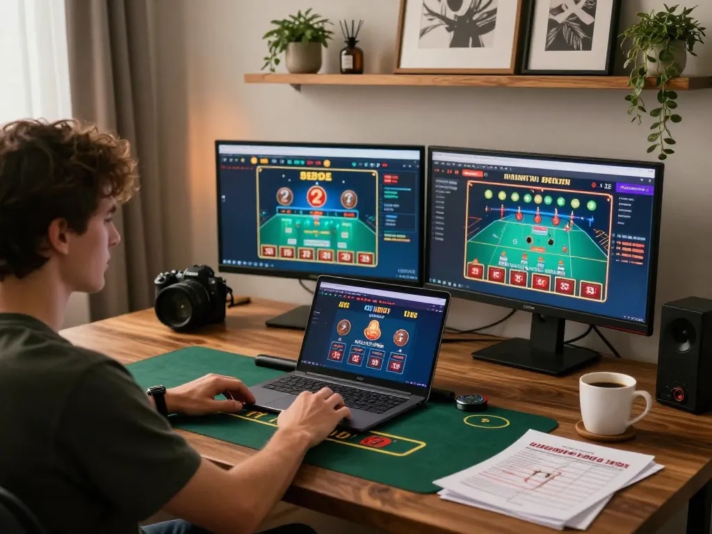 Experience exciting online blackjack gameplay with open 88 in a vibrant home setting