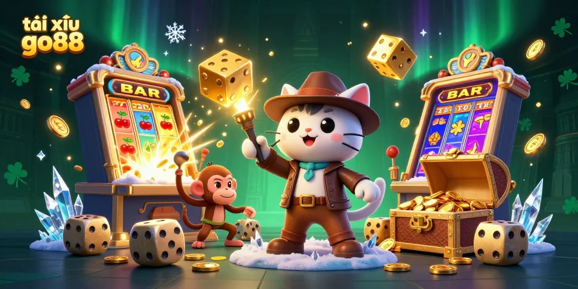Experience the thrill of tài xỉu go88 with a thrilling jackpot explosion in this vibrant casino scene.