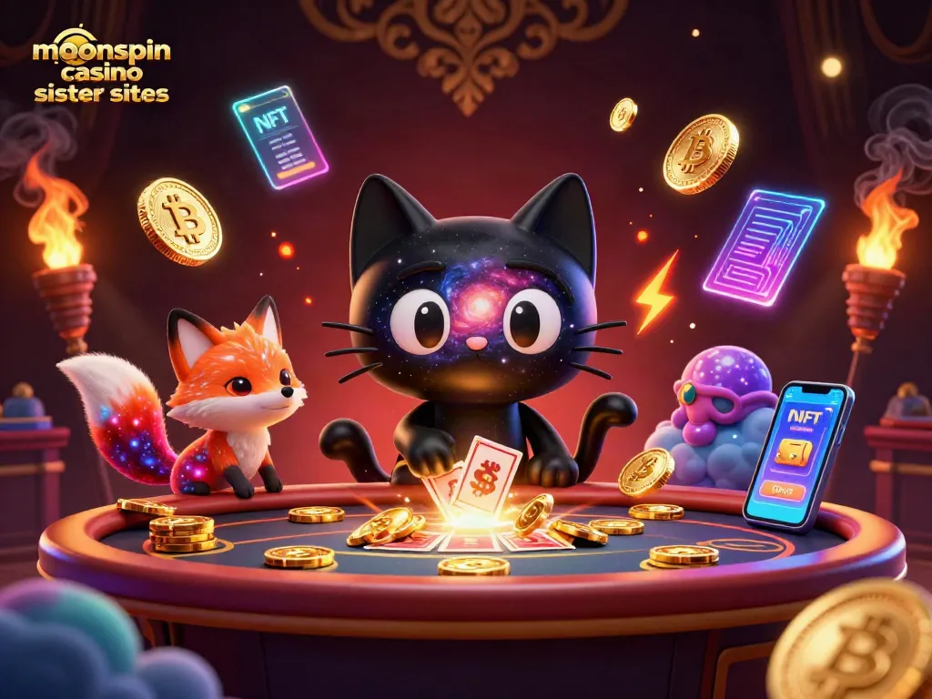 Engage with exciting gameplay at moonspin casino sister sites featuring vibrant cosmic characters and gaming elements.