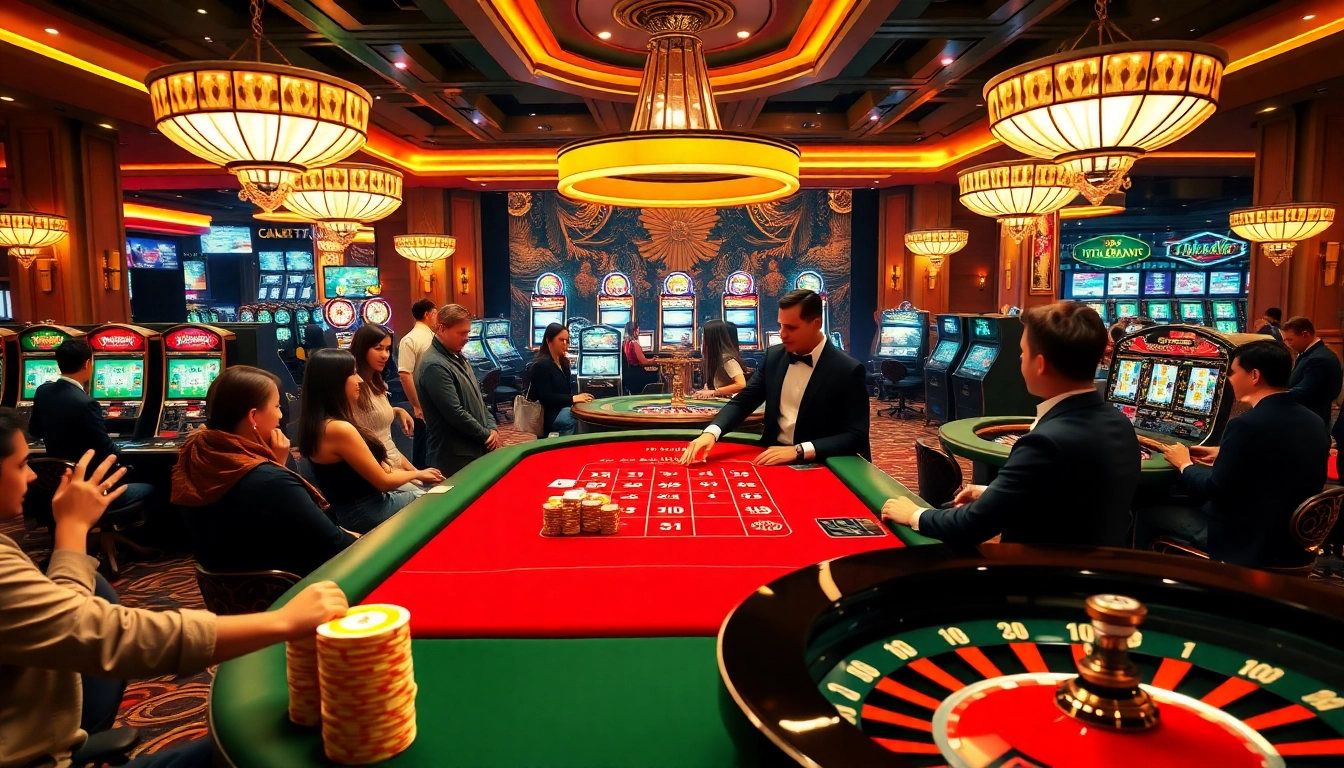 Exciting baccarat gameplay showcasing bancadoithuong with colorful chips and a roulette wheel.