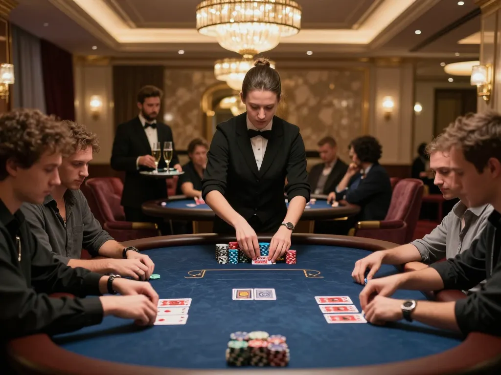 Experience high-stakes poker action at 11win's upscale VIP gaming table with focused players and strategic gameplay.