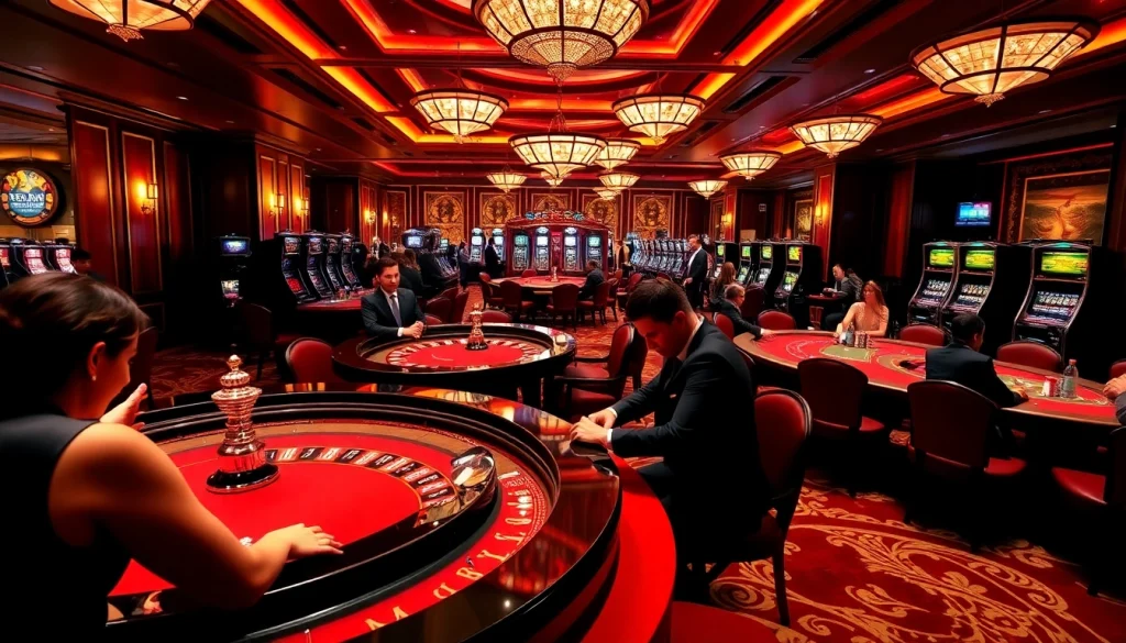 SODO66 players enjoying a captivating casino experience with roulette and poker tables.