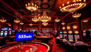 Play thrilling casino games at 555win with vibrant slot machines and engaging roulette tables.