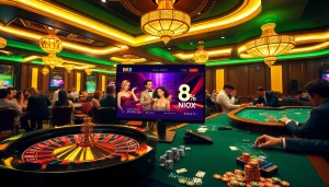 Experience excitement and luxury while playing on BK8's online casino platform with vibrant gaming elements.