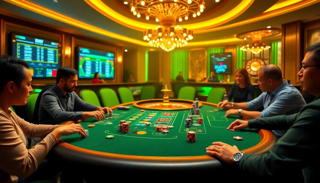 Experience thrilling gameplay at https://bl555.link/ with an exciting poker scene showcasing vibrant casino elements.