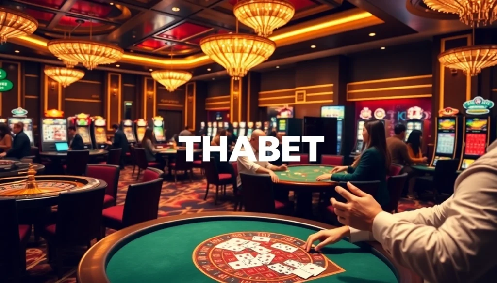 Experience the thrill of gaming at https://thabet.vegas/ with a vibrant casino atmosphere showcasing elegant gameplay.