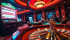 Engaging casino scene showcasing the thrill of gambling with dynamic tables and the latest result china updates.